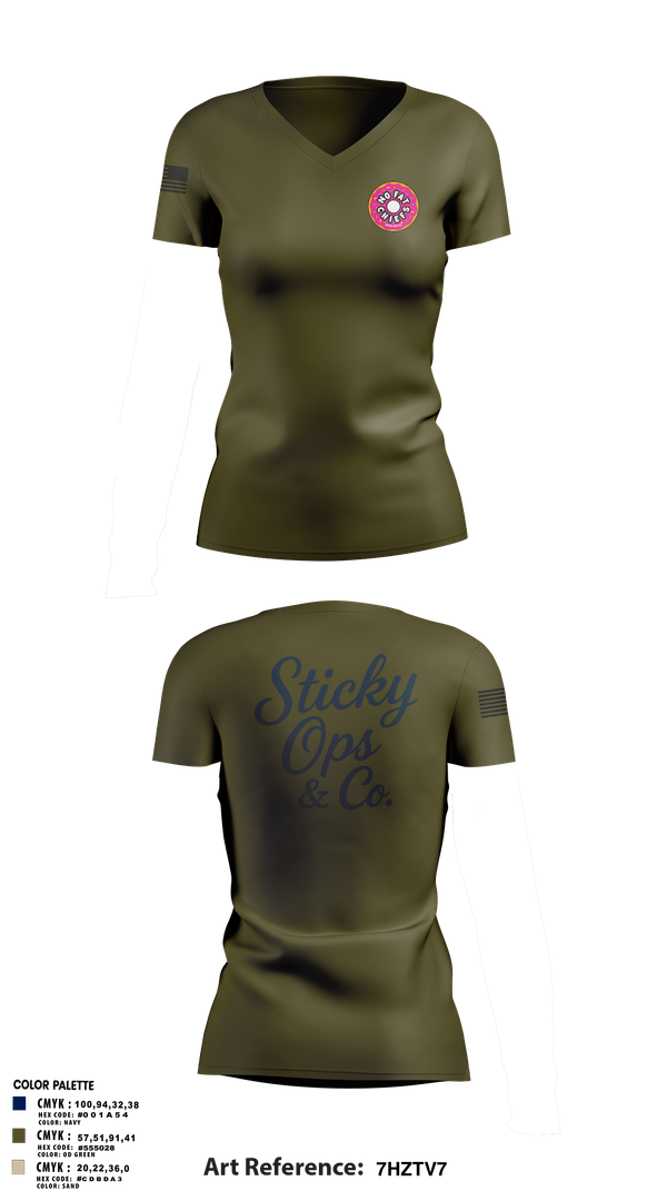 Womens Short Sleeve Vneck Shirt, STICKY OPS & CO., , Teamtime, Team time, sublimation, custom sports apparel, team uniforms, spirit wear, spiritwear, sports uniforms, custom shirts, team store, custom team store, fundraiser sports, apparel fundraiser