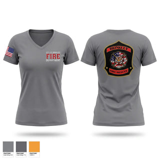 Womens Short Sleeve Vneck Shirt, City of Brinkley fire department, Fire Department, Teamtime, Team time, sublimation, custom sports apparel, team uniforms, spirit wear, spiritwear, sports uniforms, custom shirts, team store, custom team store, fundraiser sports, apparel fundraiser
