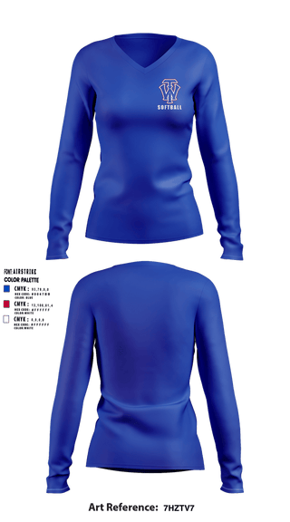 Womens Long Sleeve Vneck Shirt, W.I.T., Softball, Teamtime, Team time, sublimation, custom sports apparel, team uniforms, spirit wear, spiritwear, sports uniforms, custom shirts, team store, custom team store, fundraiser sports, apparel fundraiser