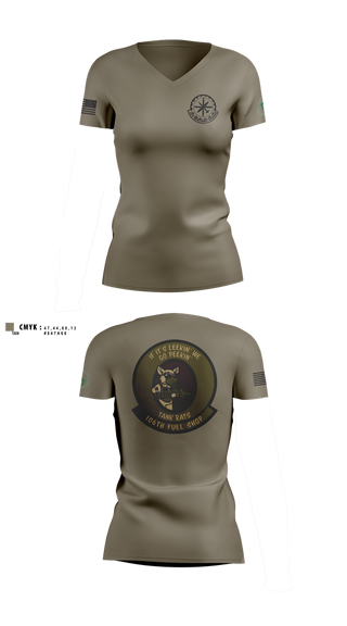 Womens Short Sleeve Vneck Shirt, 106 Fuels Shop, National Guard, Teamtime, Team time, sublimation, custom sports apparel, team uniforms, spirit wear, spiritwear, sports uniforms, custom shirts, team store, custom team store, fundraiser sports, apparel fundraiser