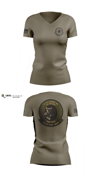 106 Fuels Shop 90639653 Women's Short Sleeve V-neck Shirt - 101