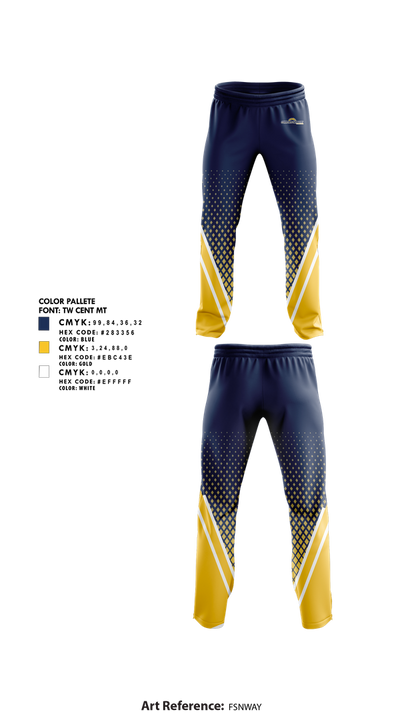 Commerce Chargers Youth Football And Cheer 56826114 Sweatpants - 1