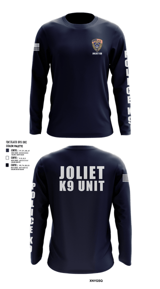 Long Sleeve Performance Shirt, Joliet Police K-9 Unit, Police, Teamtime, Team time, sublimation, custom sports apparel, team uniforms, spirit wear, spiritwear, sports uniforms, custom shirts, team store, custom team store, fundraiser sports, apparel fundraiser