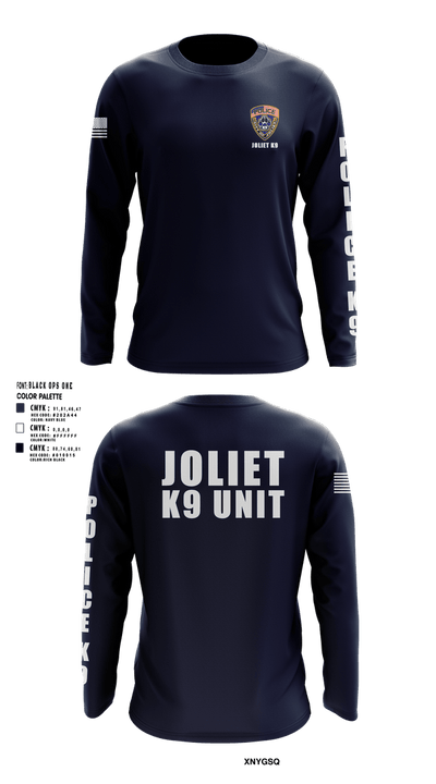 Joliet Police K-9 Unit 79217416 Long Sleeve Performance Shirt 3