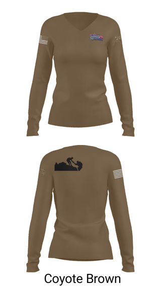 Women's Long Sleeve Vneck Shirt, , Marines, Teamtime, Team time, sublimation, custom sports apparel, team uniforms, spirit wear, spiritwear, sports uniforms, custom shirts, team store, custom team store, fundraiser sports, apparel fundraiser