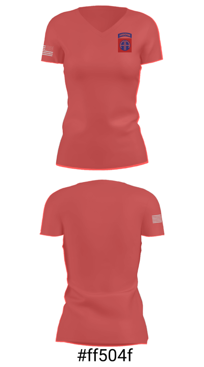 1-319th AFAR 20885310 Women's Short Sleeve V-neck Shirt - 4