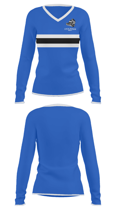 Northern Valley Regional High School at Demarest Wrestling 64243208 Women's Long Sleeve V-neck Shirt - 31