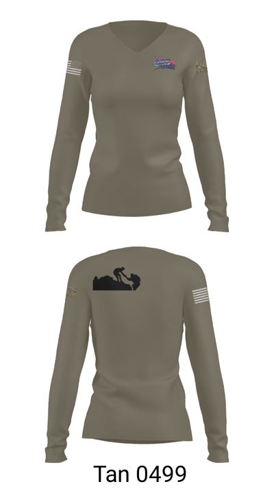 QRFup.org 47459873 Women's Long Sleeve V-neck Shirt - 39