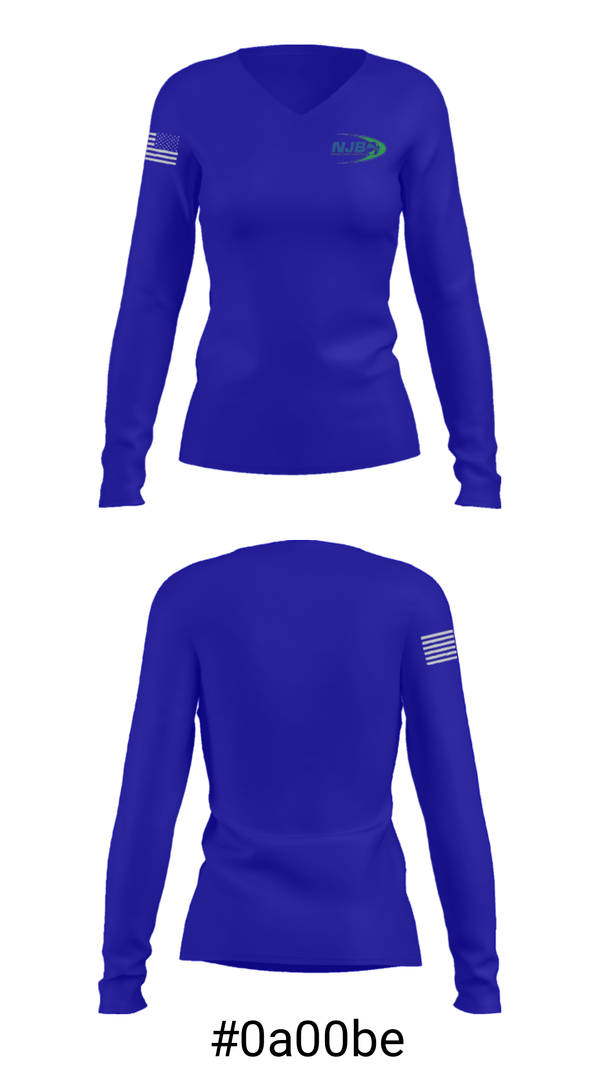 Women's Long Sleeve Vneck Shirt, Huntington Beach NJB, Men's Basketball, Teamtime, Team time, sublimation, custom sports apparel, team uniforms, spirit wear, spiritwear, sports uniforms, custom shirts, team store, custom team store, fundraiser sports, apparel fundraiser