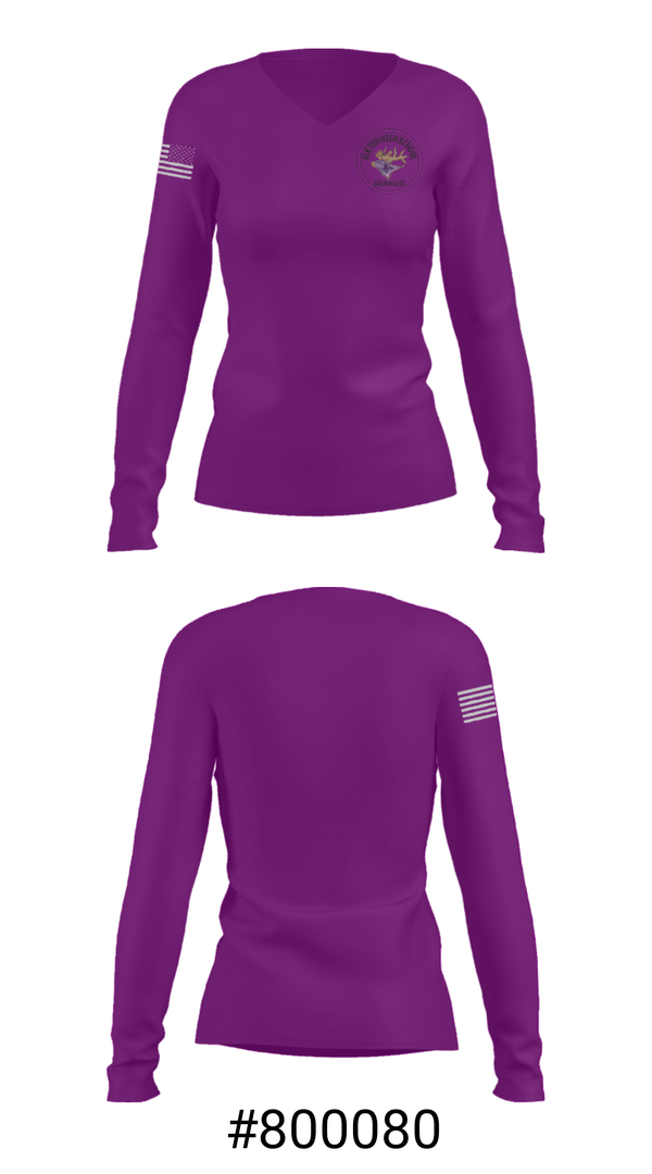 Women's Long Sleeve Vneck Shirt, Elkton High School Wrestling, Wrestling, Teamtime, Team time, sublimation, custom sports apparel, team uniforms, spirit wear, spiritwear, sports uniforms, custom shirts, team store, custom team store, fundraiser sports, apparel fundraiser