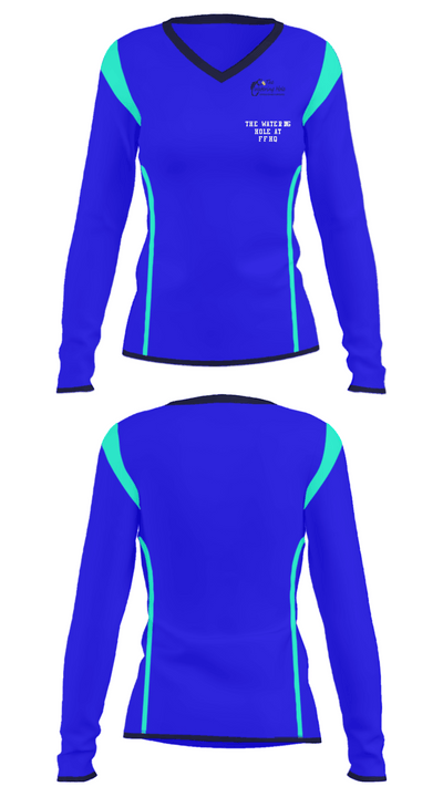 The Watering Hole at FFHQ 90730198 Women's Long Sleeve V-neck Shirt - 30