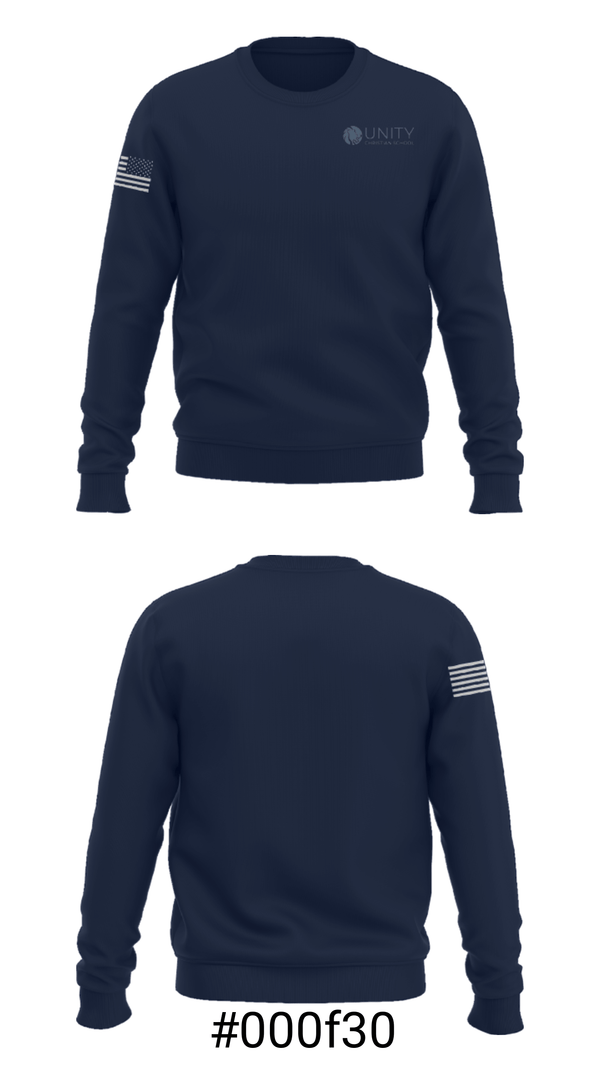 Crew Neck Sweatshirt, Unity Christian School, Spirit Store, Teamtime, Team time, sublimation, custom sports apparel, team uniforms, spirit wear, spiritwear, sports uniforms, custom shirts, team store, custom team store, fundraiser sports, apparel fundraiser