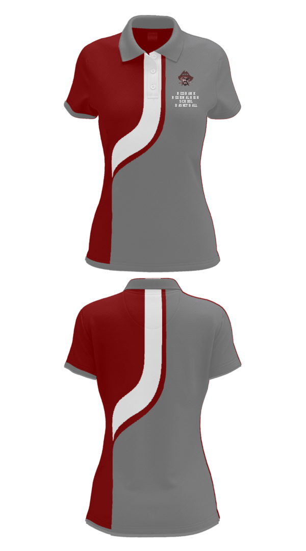 Women's Short Sleeve Performance Polo, Red Bank Regional High School Basketball, Women's Basketball, Teamtime, Team time, sublimation, custom sports apparel, team uniforms, spirit wear, spiritwear, sports uniforms, custom shirts, team store, custom team store, fundraiser sports, apparel fundraiser