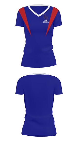 Women's Short Sleeve Vneck Shirt, Lamar Country High School, Spirit Store, Teamtime, Team time, sublimation, custom sports apparel, team uniforms, spirit wear, spiritwear, sports uniforms, custom shirts, team store, custom team store, fundraiser sports, apparel fundraiser