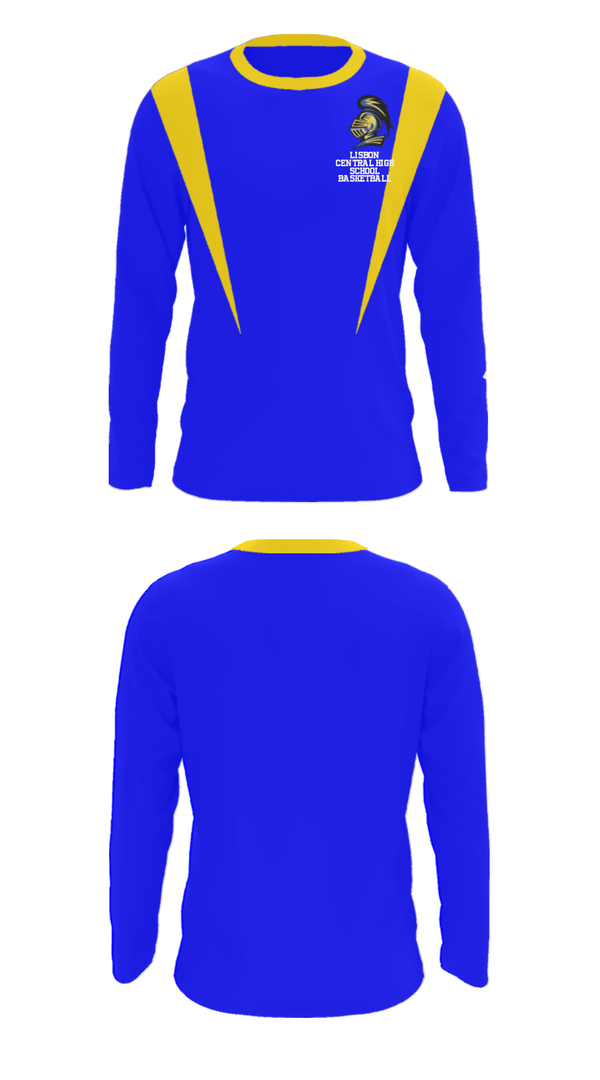 Long Sleeve Performance Shirt, Lisbon Central High School Basketball, Men's Basketball, Teamtime, Team time, sublimation, custom sports apparel, team uniforms, spirit wear, spiritwear, sports uniforms, custom shirts, team store, custom team store, fundraiser sports, apparel fundraiser