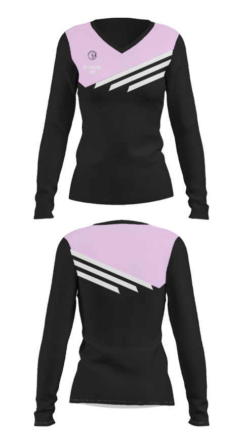 Women's Long Sleeve Vneck Shirt, Detailing pro, , Teamtime, Team time, sublimation, custom sports apparel, team uniforms, spirit wear, spiritwear, sports uniforms, custom shirts, team store, custom team store, fundraiser sports, apparel fundraiser