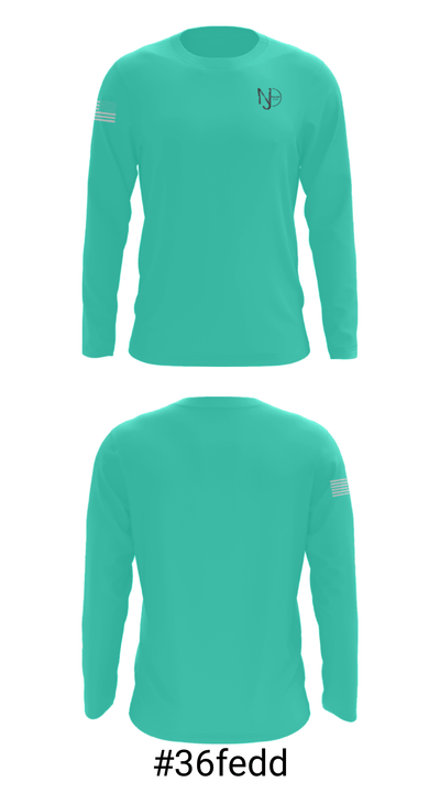 NJ Squash Club 16396700 Long Sleeve Performance Shirt - 18