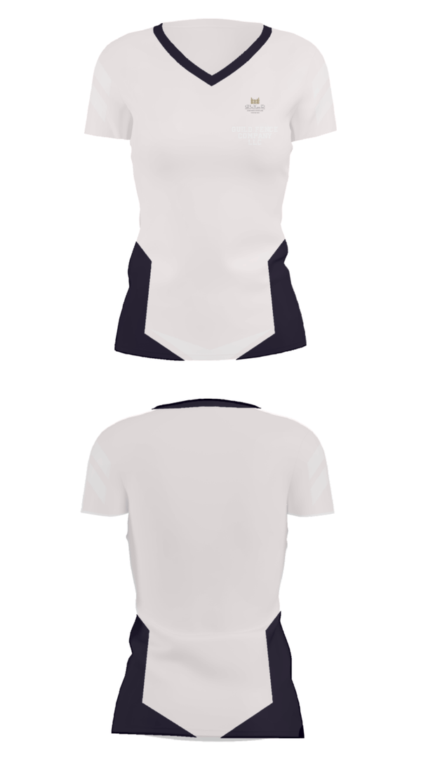 Women's Short Sleeve Vneck Shirt, Guild fence company LLC, , Teamtime, Team time, sublimation, custom sports apparel, team uniforms, spirit wear, spiritwear, sports uniforms, custom shirts, team store, custom team store, fundraiser sports, apparel fundraiser