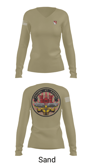 Women's Long Sleeve Vneck Shirt, , Army, Teamtime, Team time, sublimation, custom sports apparel, team uniforms, spirit wear, spiritwear, sports uniforms, custom shirts, team store, custom team store, fundraiser sports, apparel fundraiser