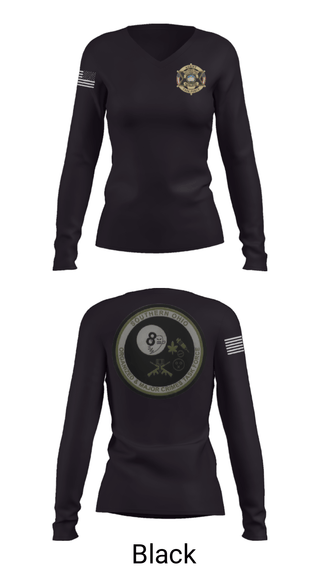 Women's Long Sleeve Vneck Shirt, Southern Ohio Organized and Major Crimes Task Force, Police, Teamtime, Team time, sublimation, custom sports apparel, team uniforms, spirit wear, spiritwear, sports uniforms, custom shirts, team store, custom team store, fundraiser sports, apparel fundraiser