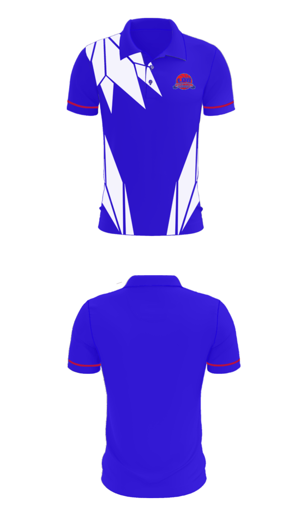 Short Sleeve Performance Polo, Lil Dribblers Basketball, Men's Basketball, Teamtime, Team time, sublimation, custom sports apparel, team uniforms, spirit wear, spiritwear, sports uniforms, custom shirts, team store, custom team store, fundraiser sports, apparel fundraiser