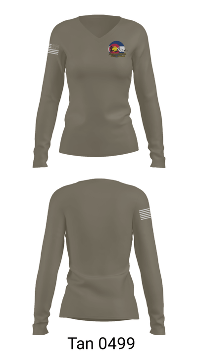 Colorado National Guard Biathlon Team 24779519 Women's Long Sleeve V-neck Shirt - 39