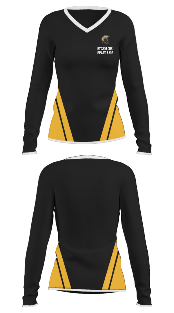 Women's Long Sleeve Vneck Shirt, Sycamore wrestling team, Wrestling, Teamtime, Team time, sublimation, custom sports apparel, team uniforms, spirit wear, spiritwear, sports uniforms, custom shirts, team store, custom team store, fundraiser sports, apparel fundraiser