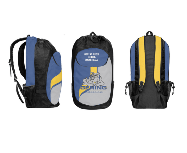 Gear Bag, Gering High School Basketball, Women's Basketball, Teamtime, Team time, sublimation, custom sports apparel, team uniforms, spirit wear, spiritwear, sports uniforms, custom shirts, team store, custom team store, fundraiser sports, apparel fundraiser