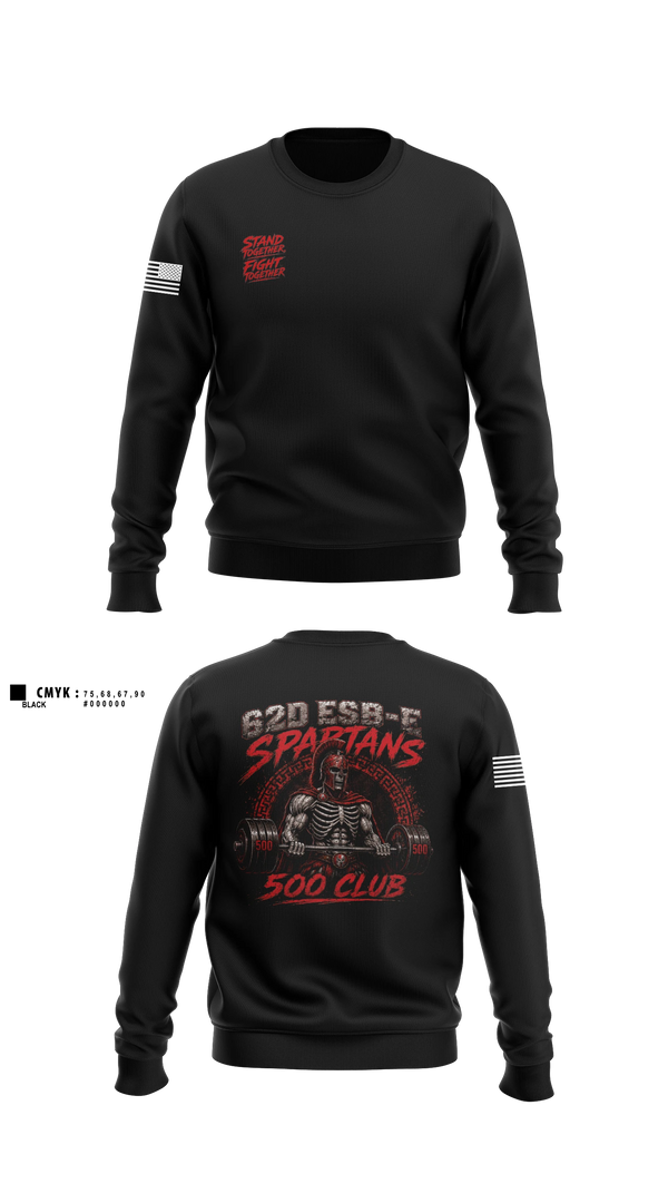 Crew Neck Sweatshirt, 62D Bravo, Army, Teamtime, Team time, sublimation, custom sports apparel, team uniforms, spirit wear, spiritwear, sports uniforms, custom shirts, team store, custom team store, fundraiser sports, apparel fundraiser