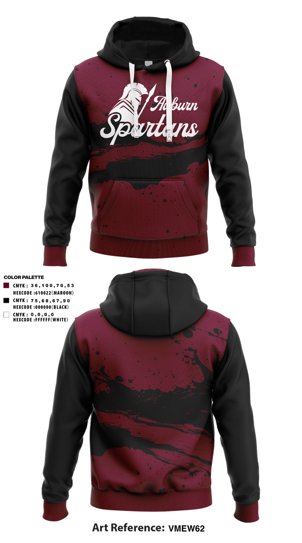 Hoodie, Auburn Spartans, , Teamtime, Team time, sublimation, custom sports apparel, team uniforms, spirit wear, spiritwear, sports uniforms, custom shirts, team store, custom team store, fundraiser sports, apparel fundraiser