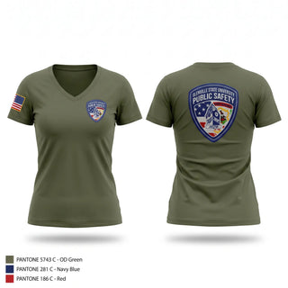 Womens Short Sleeve Vneck Shirt, Woodville State University Police Department, Police, Teamtime, Team time, sublimation, custom sports apparel, team uniforms, spirit wear, spiritwear, sports uniforms, custom shirts, team store, custom team store, fundraiser sports, apparel fundraiser