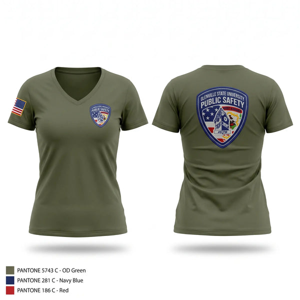 Womens Short Sleeve Vneck Shirt, Woodville State University Police Department, Police, Teamtime, Team time, sublimation, custom sports apparel, team uniforms, spirit wear, spiritwear, sports uniforms, custom shirts, team store, custom team store, fundraiser sports, apparel fundraiser