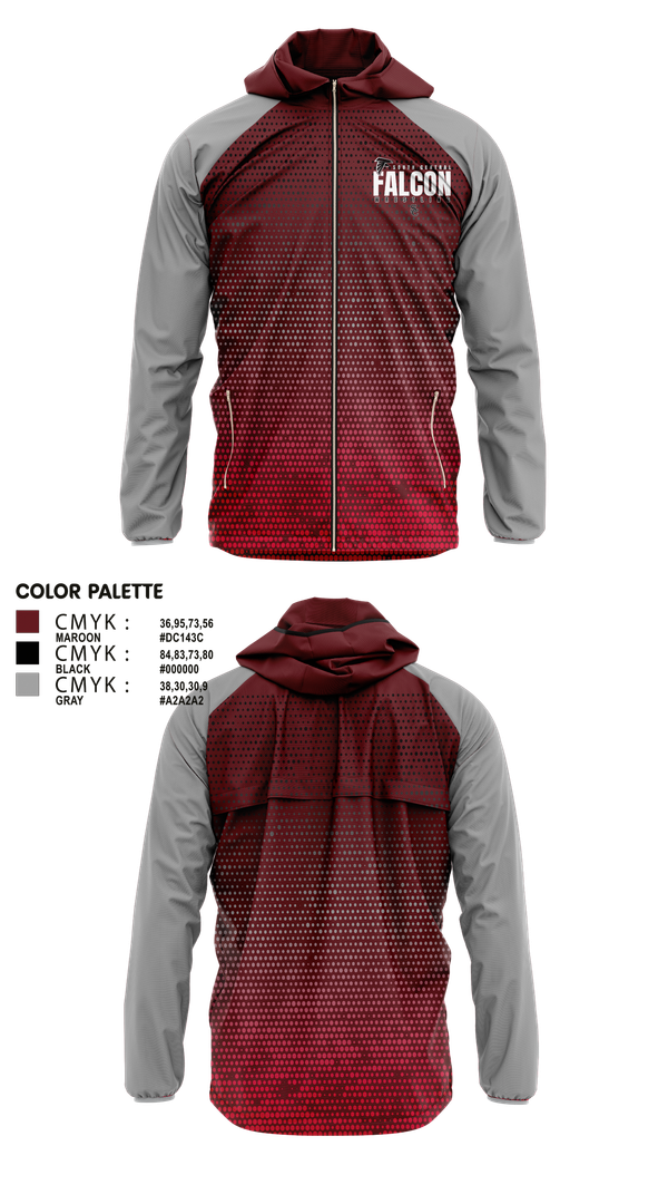 Windbreaker, Soutch Central High School Falcons, Wrestling, Teamtime, Team time, sublimation, custom sports apparel, team uniforms, spirit wear, spiritwear, sports uniforms, custom shirts, team store, custom team store, fundraiser sports, apparel fundraiser