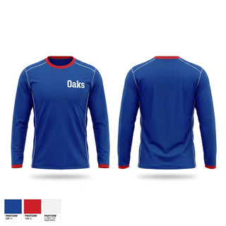 Long Sleeve Performance Shirt, Oaks, Women's Basketball, Teamtime, Team time, sublimation, custom sports apparel, team uniforms, spirit wear, spiritwear, sports uniforms, custom shirts, team store, custom team store, fundraiser sports, apparel fundraiser