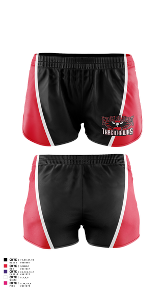 Track Shorts, Carolina Track Hawks, Track & Field, Teamtime, Team time, sublimation, custom sports apparel, team uniforms, spirit wear, spiritwear, sports uniforms, custom shirts, team store, custom team store, fundraiser sports, apparel fundraiser