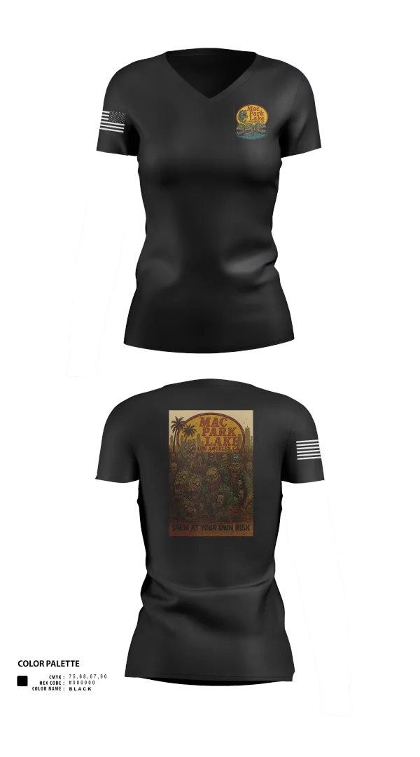 Womens Short Sleeve Vneck Shirt, MACARTHUR PARK UNIT, , Teamtime, Team time, sublimation, custom sports apparel, team uniforms, spirit wear, spiritwear, sports uniforms, custom shirts, team store, custom team store, fundraiser sports, apparel fundraiser