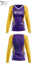 Hattiesburg High School Tigers 18328459 Women's Long Sleeve V-neck Shirt - 1