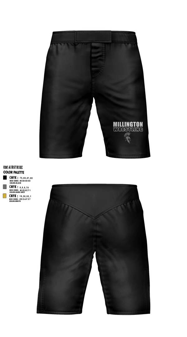 Fight Shorts, Millington Trojans, Wrestling, Teamtime, Team time, sublimation, custom sports apparel, team uniforms, spirit wear, spiritwear, sports uniforms, custom shirts, team store, custom team store, fundraiser sports, apparel fundraiser