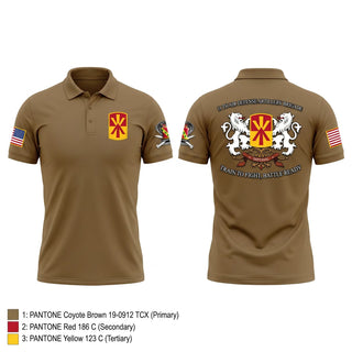 Short Sleeve Performance Polo, Bravo 1-43, Army, Teamtime, Team time, sublimation, custom sports apparel, team uniforms, spirit wear, spiritwear, sports uniforms, custom shirts, team store, custom team store, fundraiser sports, apparel fundraiser