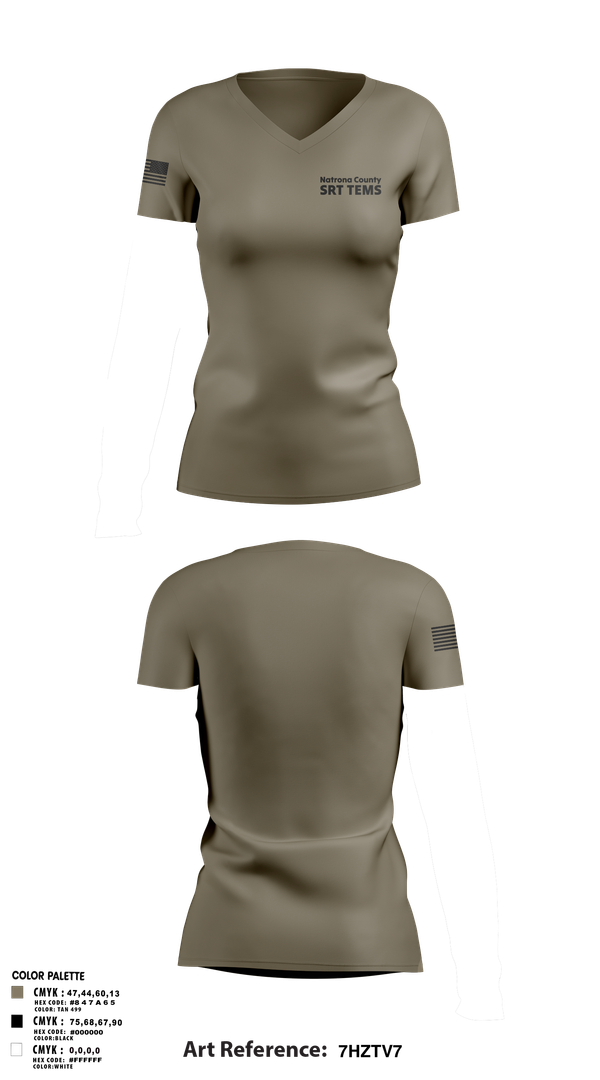 Womens Short Sleeve Vneck Shirt, Natrona County SRT TEMS, , Teamtime, Team time, sublimation, custom sports apparel, team uniforms, spirit wear, spiritwear, sports uniforms, custom shirts, team store, custom team store, fundraiser sports, apparel fundraiser