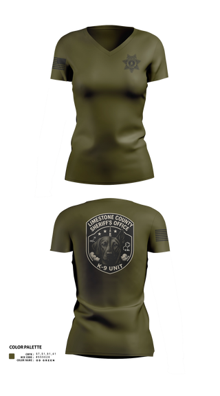 Womens Short Sleeve Vneck Shirt, Limestone County Sheriff K9 UnitLimestone County Sheriff K9 Unit, Police, Teamtime, Team time, sublimation, custom sports apparel, team uniforms, spirit wear, spiritwear, sports uniforms, custom shirts, team store, custom team store, fundraiser sports, apparel fundraiser