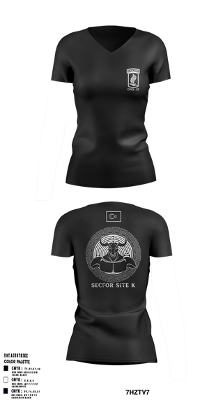 Womens Short Sleeve Vneck Shirt, 173RD SECFOR OAS IX, Army, Teamtime, Team time, sublimation, custom sports apparel, team uniforms, spirit wear, spiritwear, sports uniforms, custom shirts, team store, custom team store, fundraiser sports, apparel fundraiser