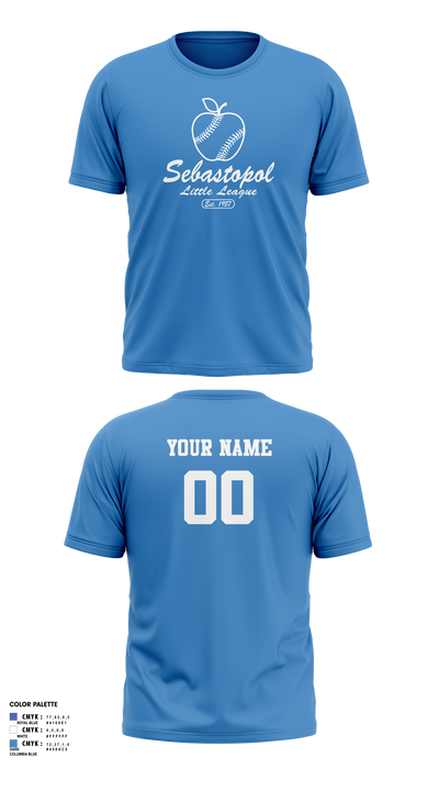 Sebastopol Little League 29313741 Short Sleeve Performance Shirt - 7