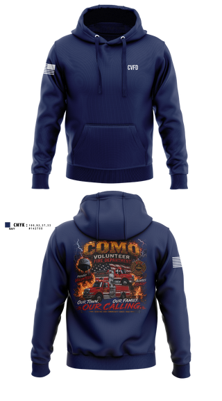 Hoodie, Como Volunteer Fire Department, Fire Department, Teamtime, Team time, sublimation, custom sports apparel, team uniforms, spirit wear, spiritwear, sports uniforms, custom shirts, team store, custom team store, fundraiser sports, apparel fundraiser