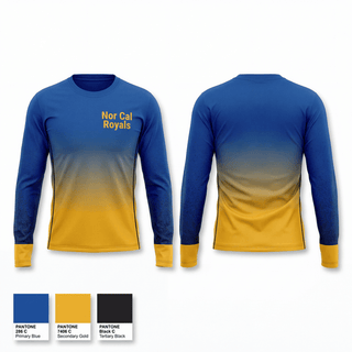 Long Sleeve Performance Shirt, Nor Cal Royals, Cheer, Teamtime, Team time, sublimation, custom sports apparel, team uniforms, spirit wear, spiritwear, sports uniforms, custom shirts, team store, custom team store, fundraiser sports, apparel fundraiser