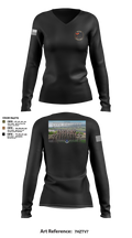 118th CES Women's Long Sleeve V-neck Shirt - 3