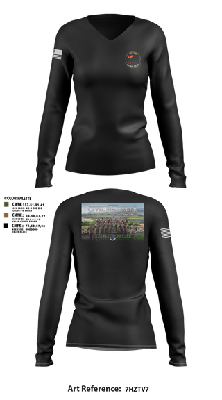 Womens Long Sleeve Vneck Shirt, 118th CES, Air Force, Teamtime, Team time, sublimation, custom sports apparel, team uniforms, spirit wear, spiritwear, sports uniforms, custom shirts, team store, custom team store, fundraiser sports, apparel fundraiser