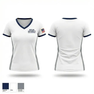 Womens Short Sleeve Vneck Shirt, Butler University Police Department, Police, Teamtime, Team time, sublimation, custom sports apparel, team uniforms, spirit wear, spiritwear, sports uniforms, custom shirts, team store, custom team store, fundraiser sports, apparel fundraiser