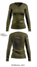 1st Marine Division G-2 Targeting  Women's Long Sleeve V-neck Shirt - 1