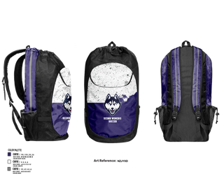 Gear Bag, UConn Women’s Soccer, Women's Soccer, Teamtime, Team time, sublimation, custom sports apparel, team uniforms, spirit wear, spiritwear, sports uniforms, custom shirts, team store, custom team store, fundraiser sports, apparel fundraiser